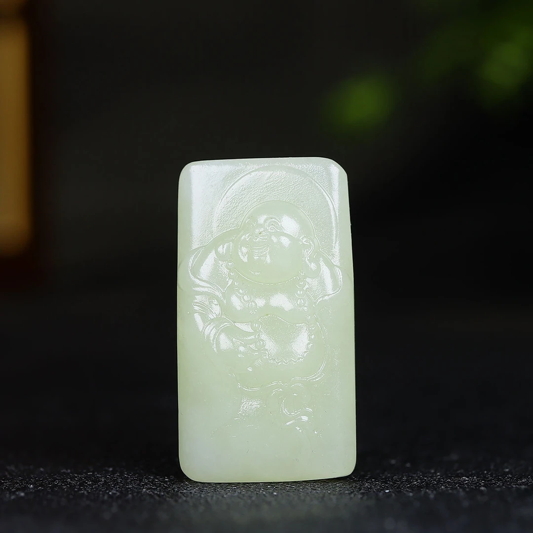 120580和田玉弥勒佛挂件