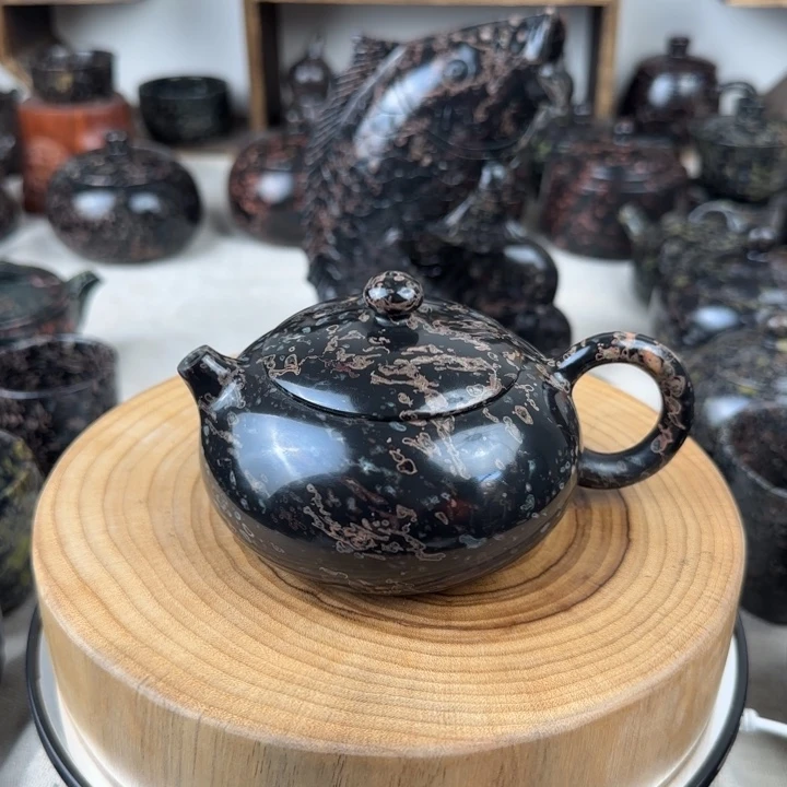梅花玉紫金粉西施壶