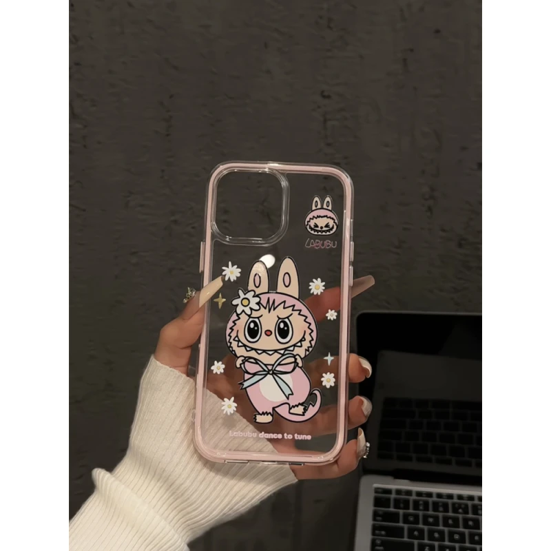 适用苹果16pro手机壳iPhone15三合一炫彩可爱小众华为p绿色拉布布