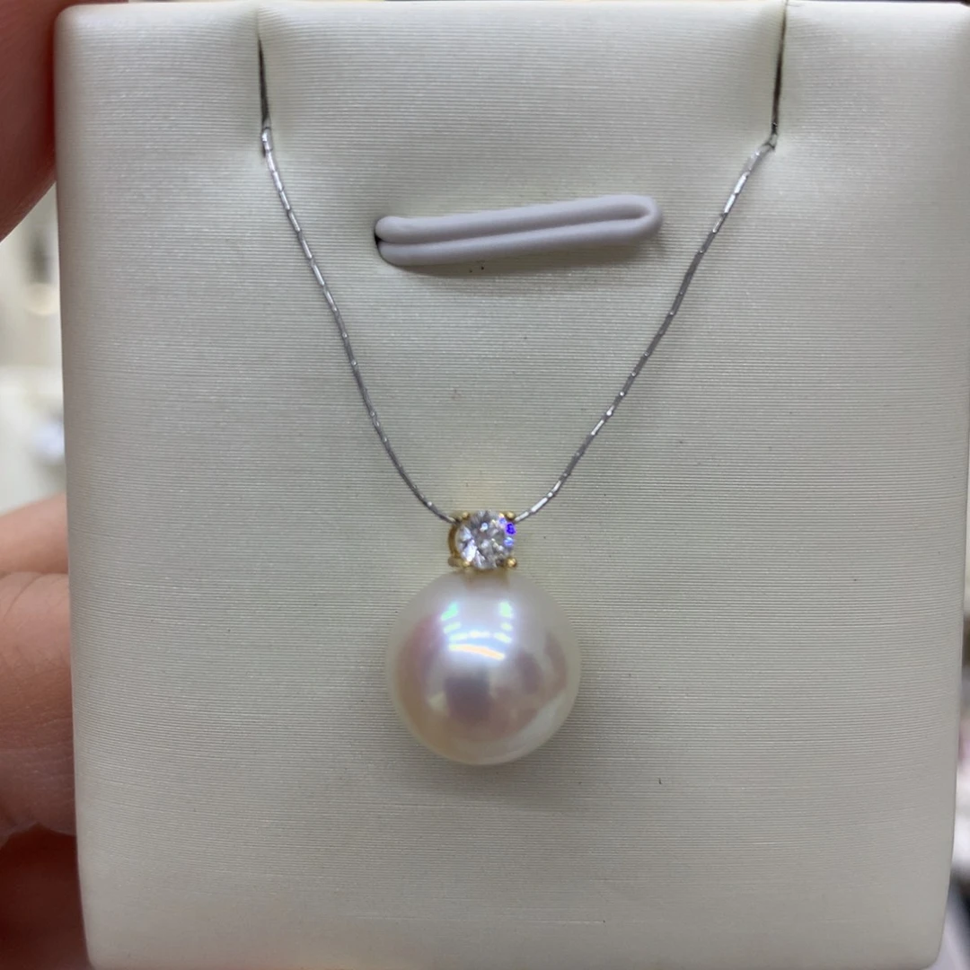 海水珍珠吊坠(不含链)18K金镶嵌