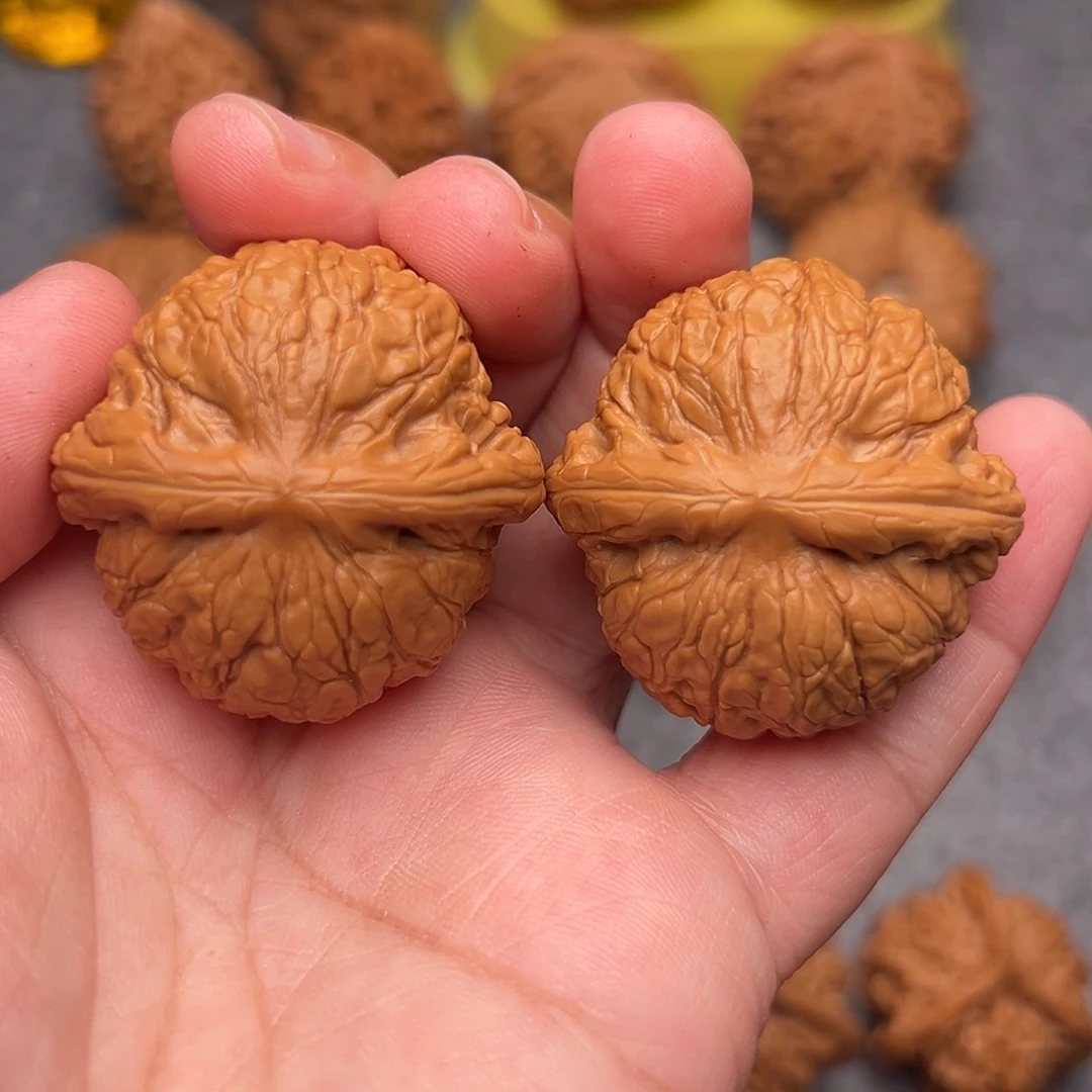把件文玩核桃38精品粗棱乾隆磨