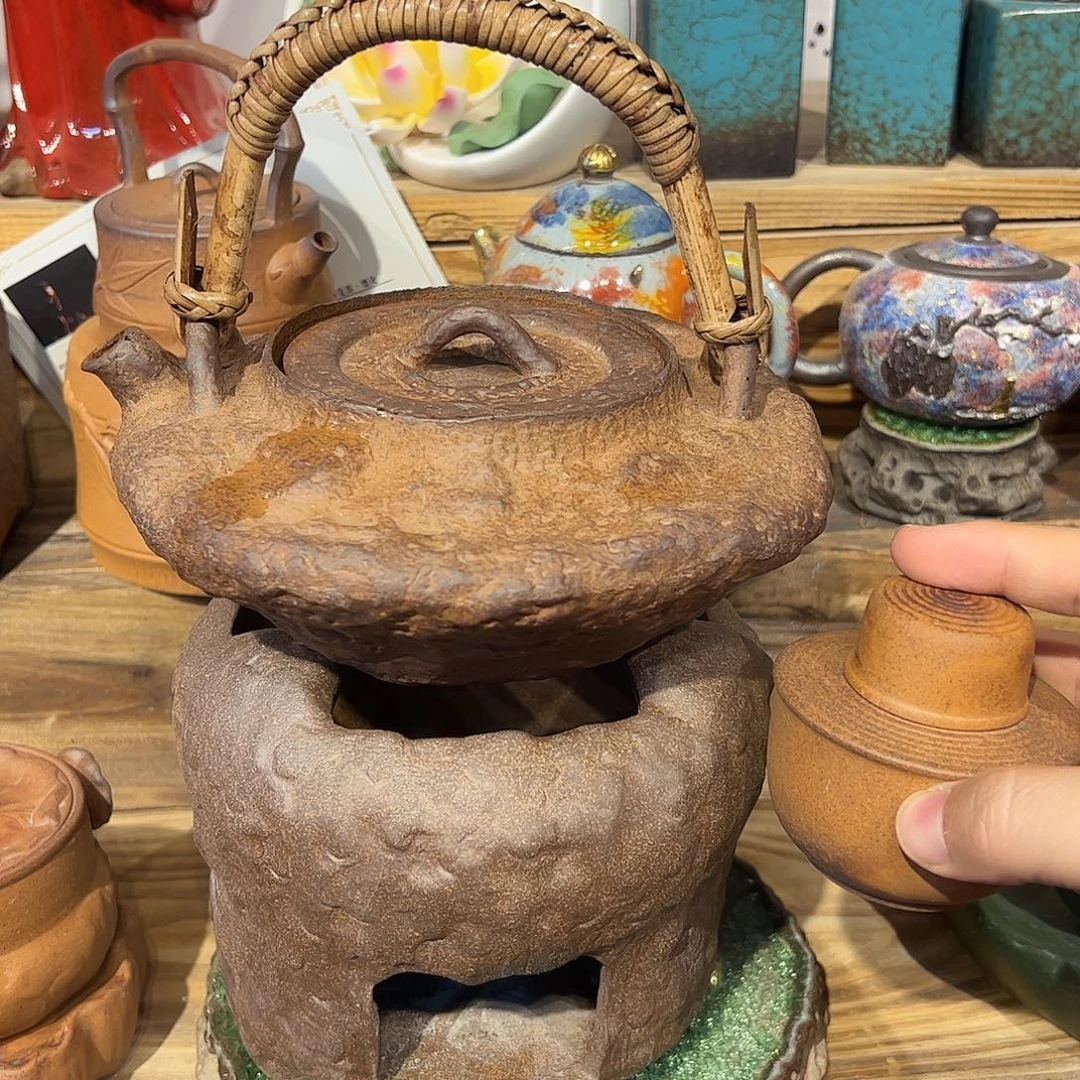 可以养的粗陶原矿老岩泥茶器