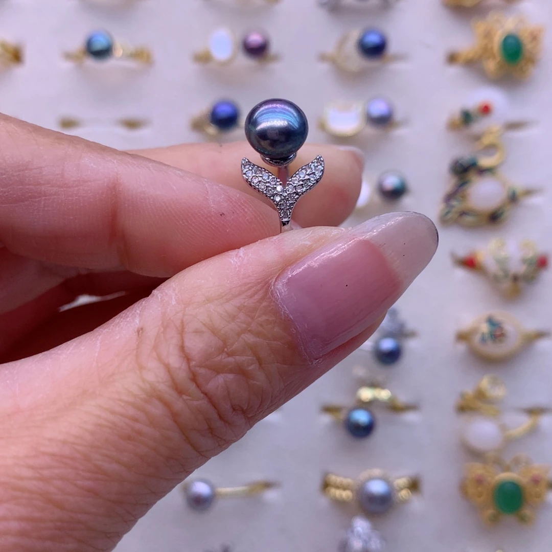 淡水珍珠耳饰合金