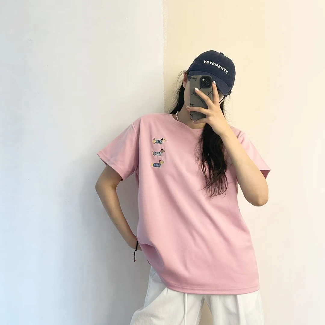 DALAN【腊肠狗狗】夏季宽松半袖短袖T恤  B452