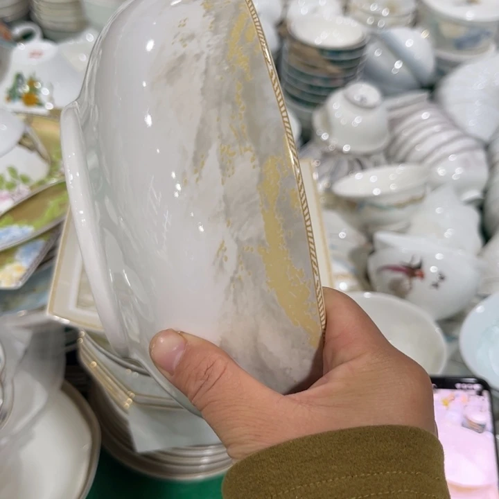 瓷片海岸八寸汤碗一个微瑕