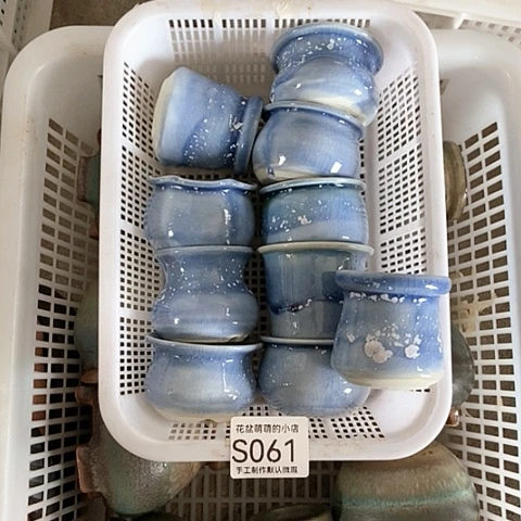紫砂花盆061微瑕品口径4到5左右