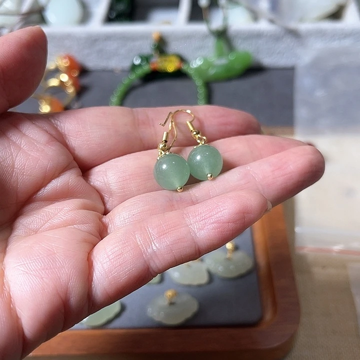 东陵石耳饰合金甜**妈