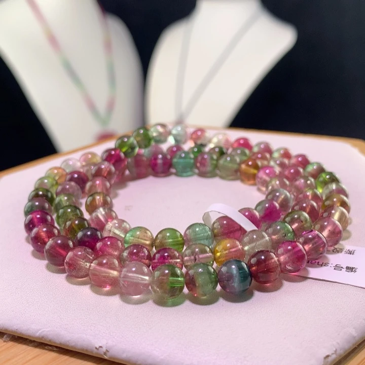 双色碧玺手链未镶嵌