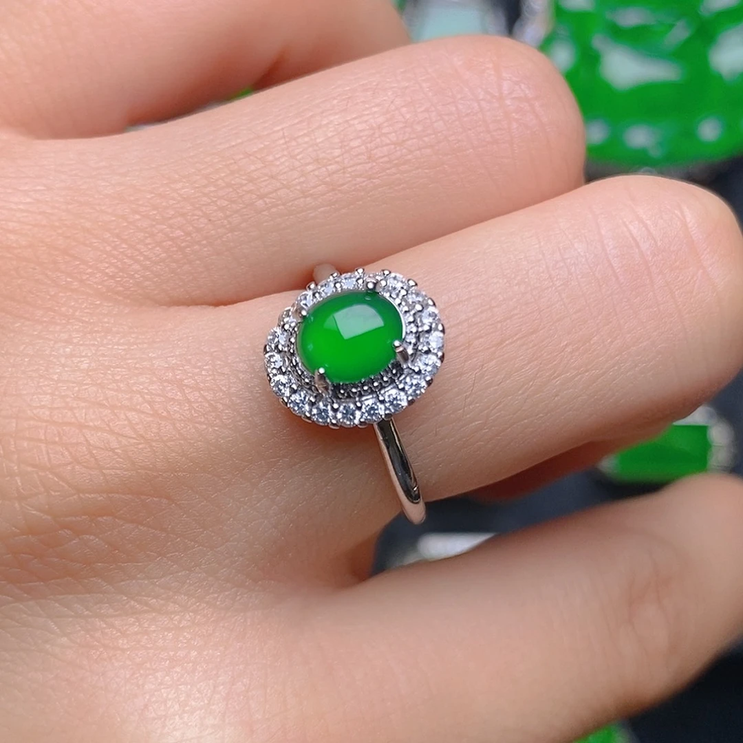 翡翠未镶嵌戒指戒指