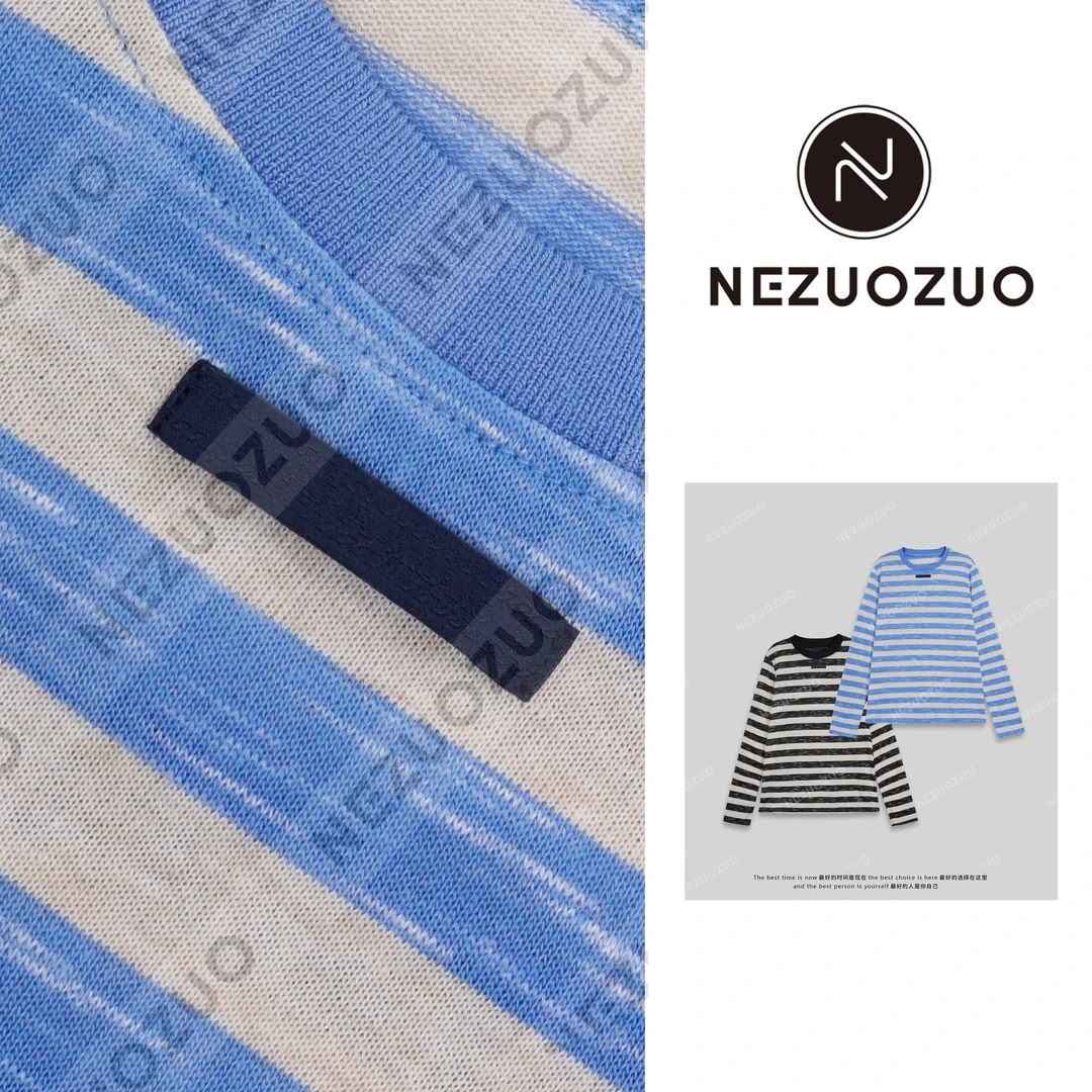 NEZUOZUO【水手条纹衫】25春上新/满满减龄感/显瘦百搭条纹长袖T恤