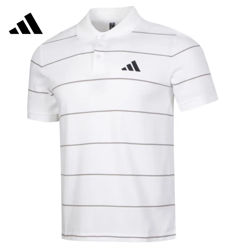 adidas/阿迪达斯男子FI STRIPE POLO针织有领短T恤JL6043