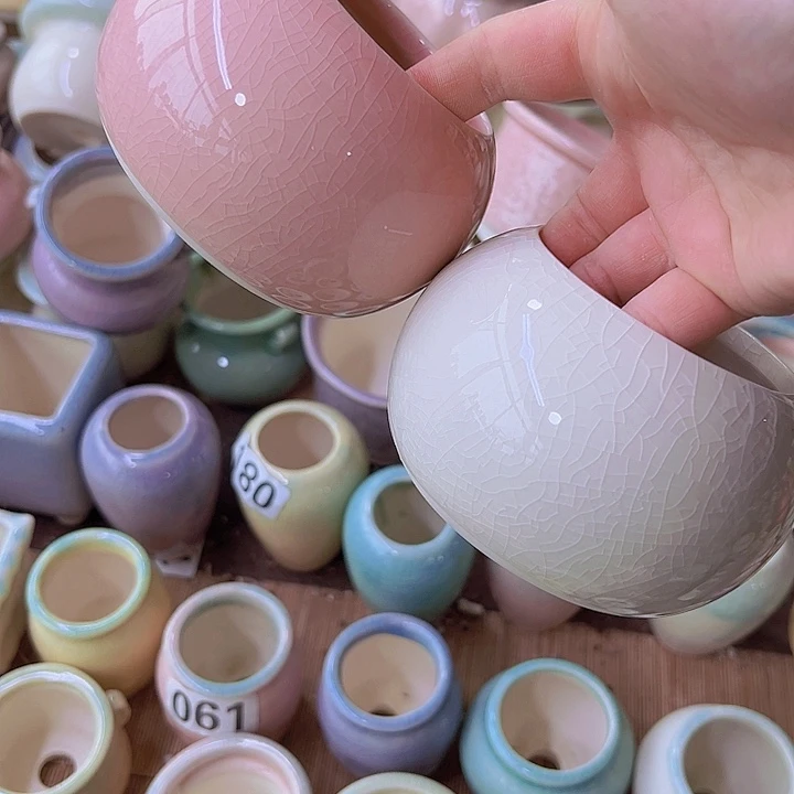 红陶陶瓷花盆当场满12包邮