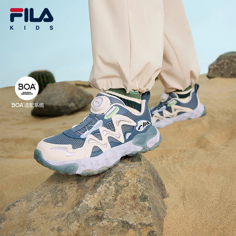 【龙鲤鞋】FILA斐乐儿童中大童新款透气舒适运动鞋K15B522502F/G