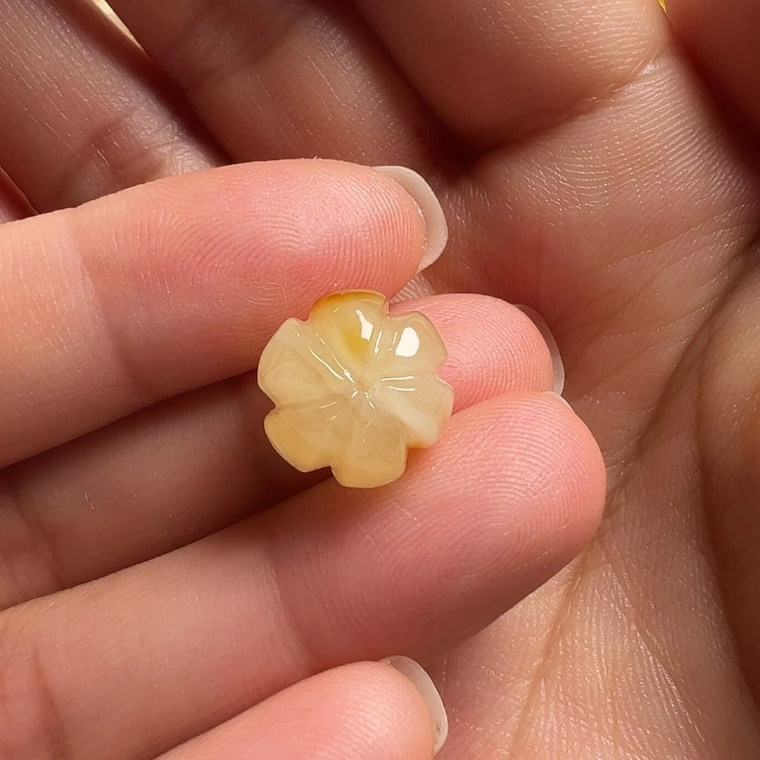 蜜蜡颈饰未镶嵌南瓜珠