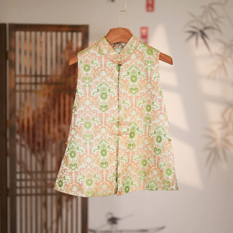 【金玉满堂】 YS1120新中式百搭立领宋锦马甲