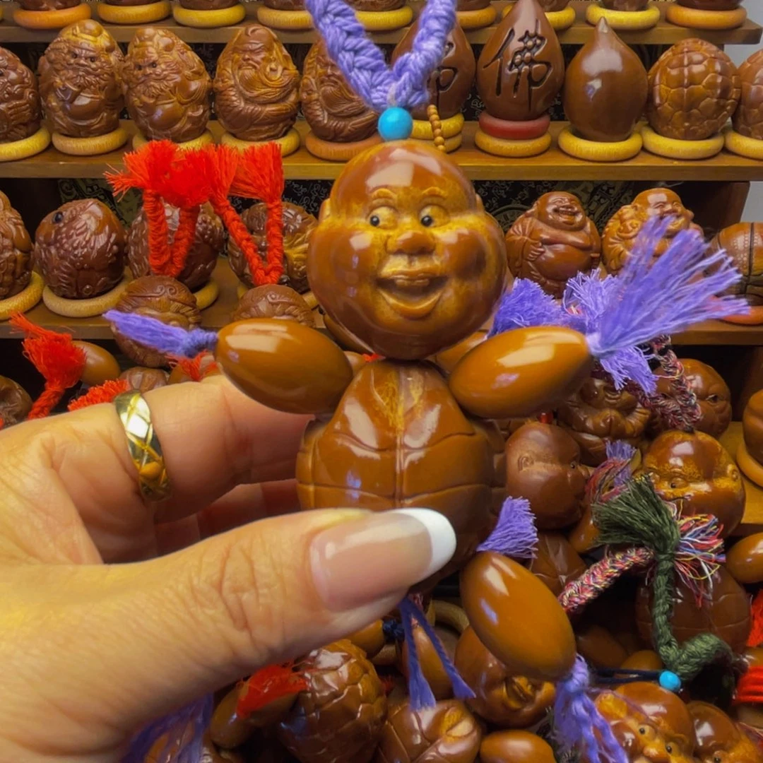 橄榄核吊坠富贵紫色