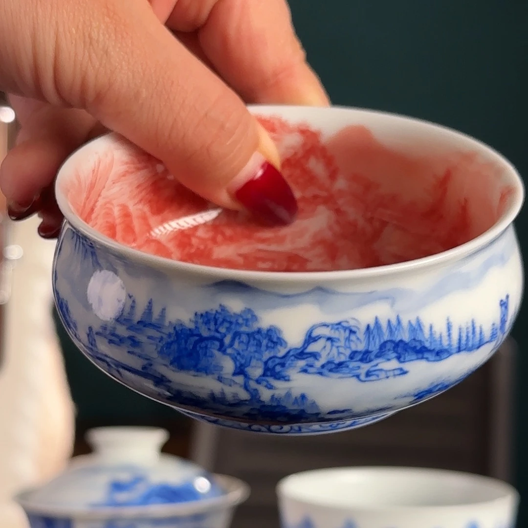 青花江楼访友图111