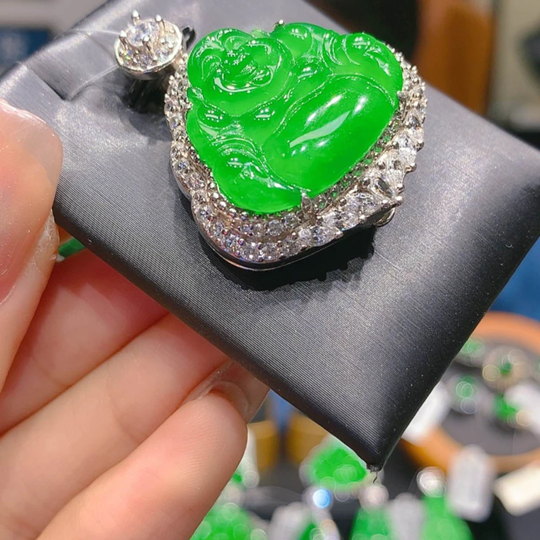 【闪购商品】翡翠银S925镶嵌颈饰2柒姐