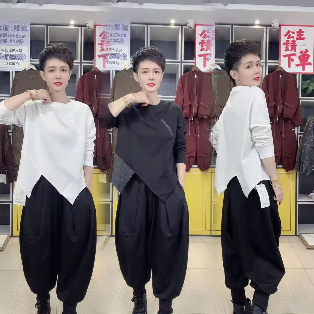 鑫9020-设计师款不规则打底卫衣