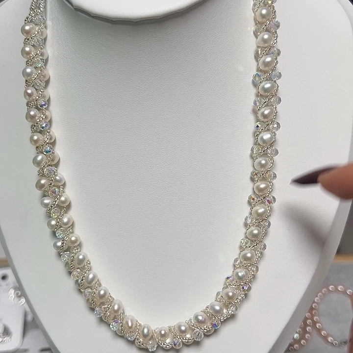 颈饰钛钢淡水珍珠