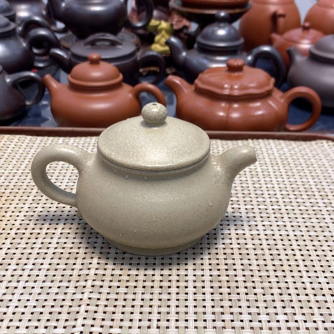 茶壶紫砂宜兴原矿本绿160cc