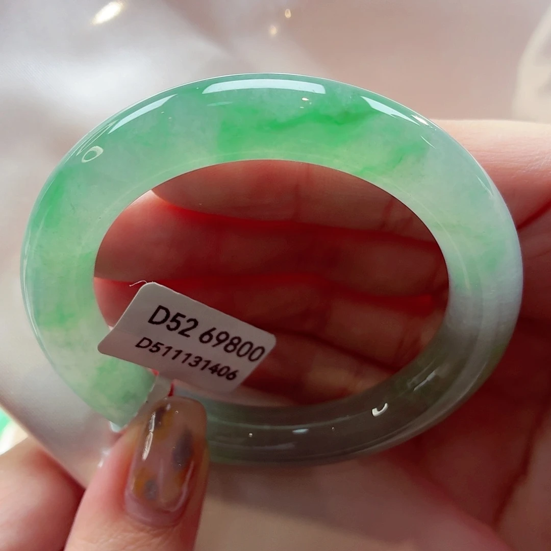 翡翠未镶嵌手镯（圆镯）22（74号）