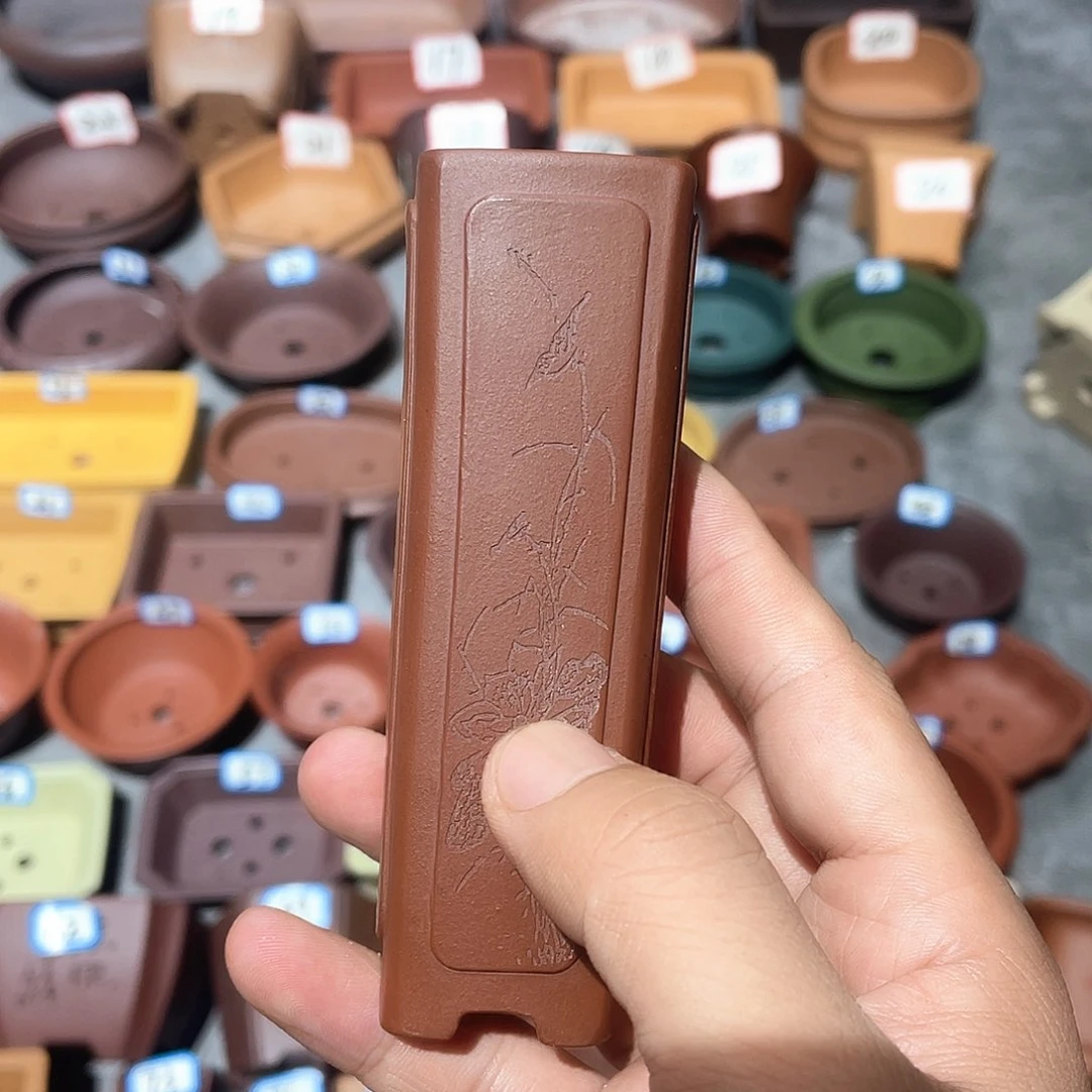 紫砂小盆微瑕2.3*11cmm