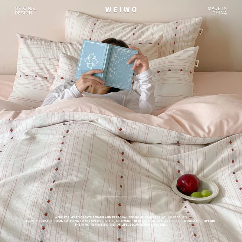 唯卧全棉四件套床单被套轻奢高级感主卧室纯棉床上用品四季通用