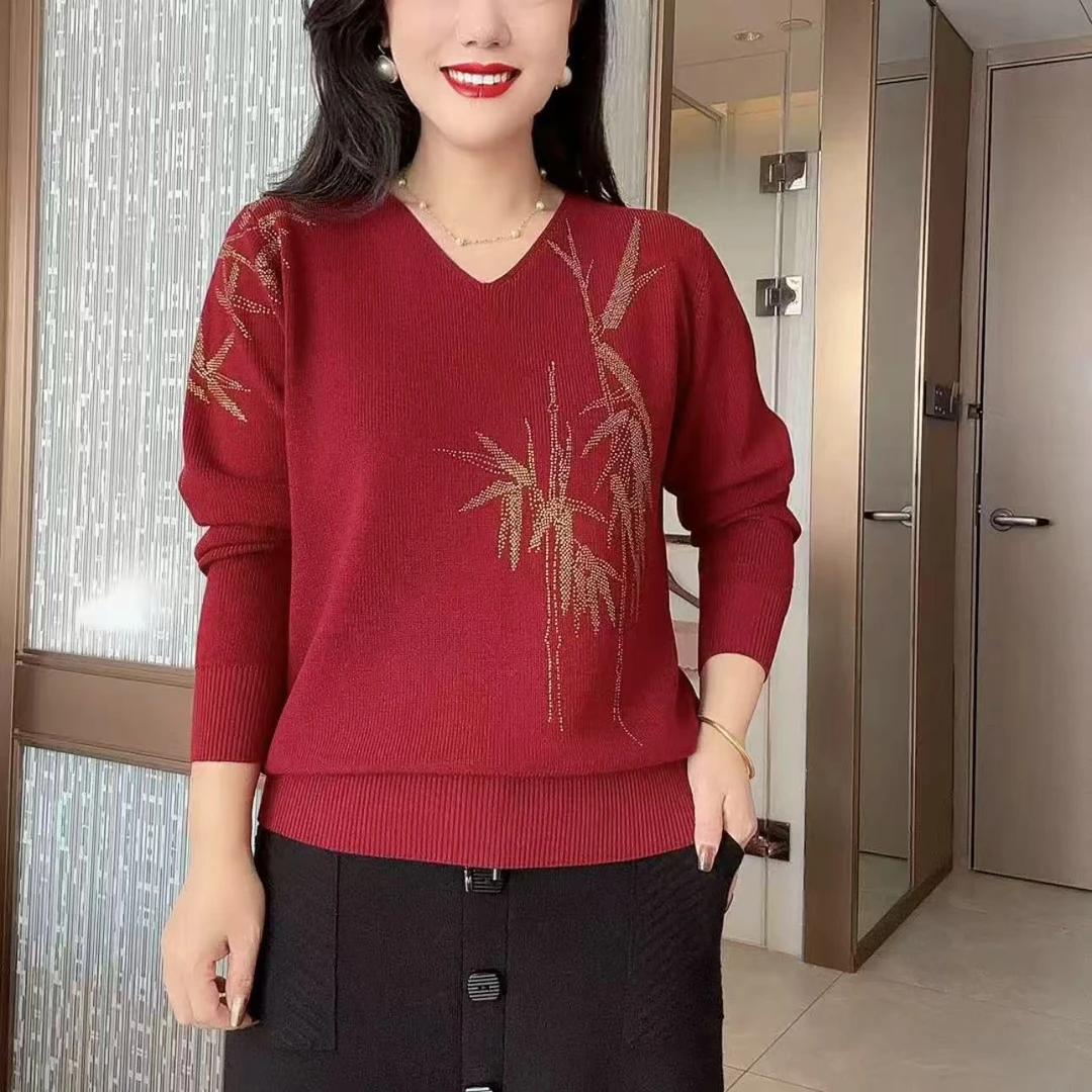 新款秋冬气质针织衫舒适针织衫减龄潮流休闲宽松长袖百搭针织衫