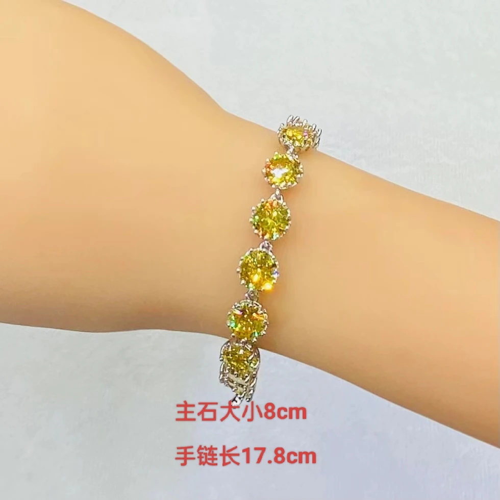 铜合金锆石手链 黄白色精致轻奢百搭复古/宫廷女欧美风公主风素款