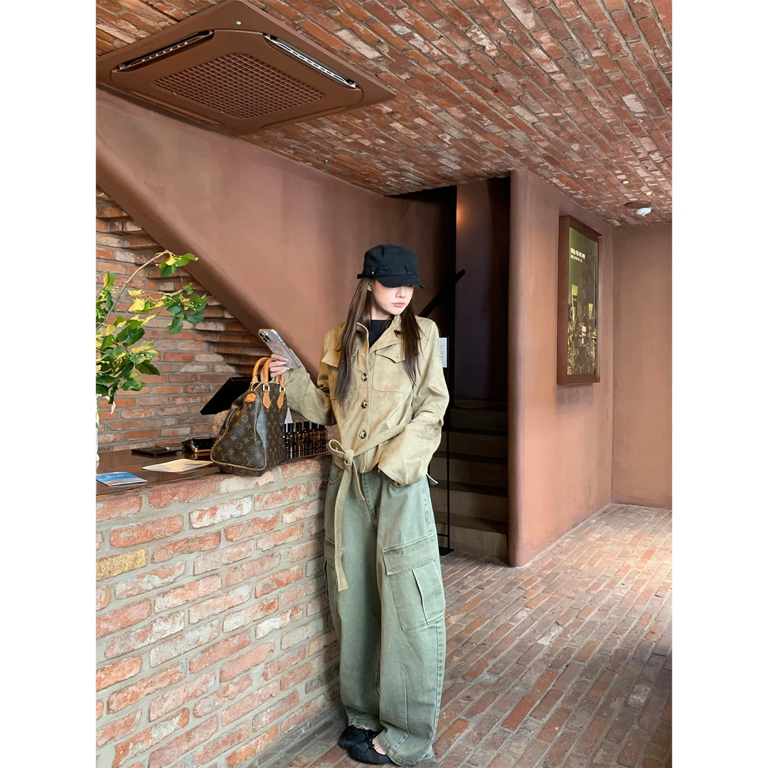 DYANGJUN 【沙色短外套】秋季新款美拉德沙色短外套