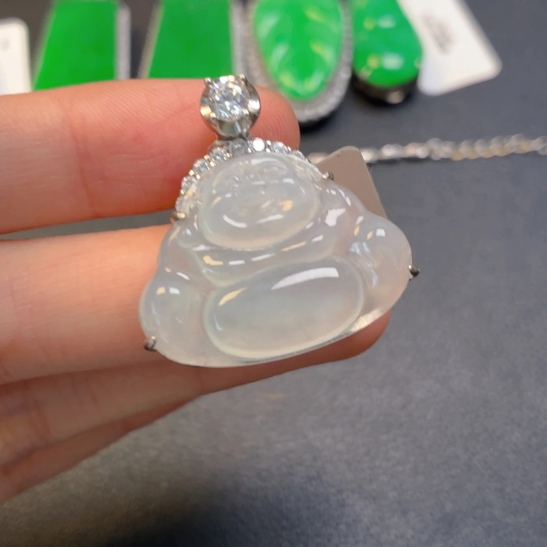 翡翠银S925镶嵌颈饰