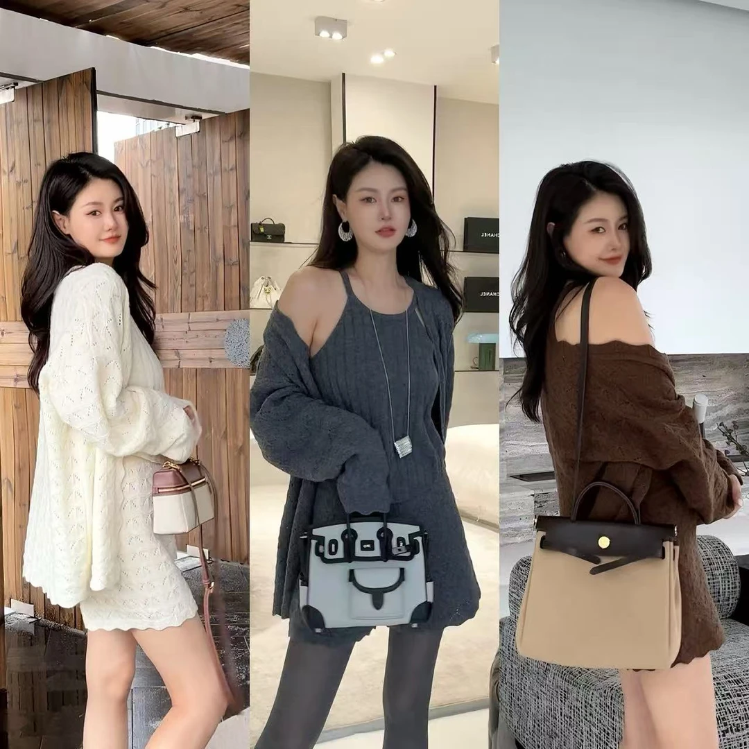 Danso丨松弛时髦精镂空羊毛针织三件套丨玉美华