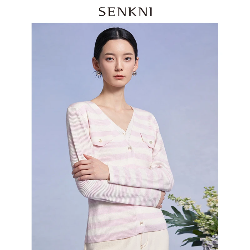 圣可尼气质条纹针织衫S130213MF