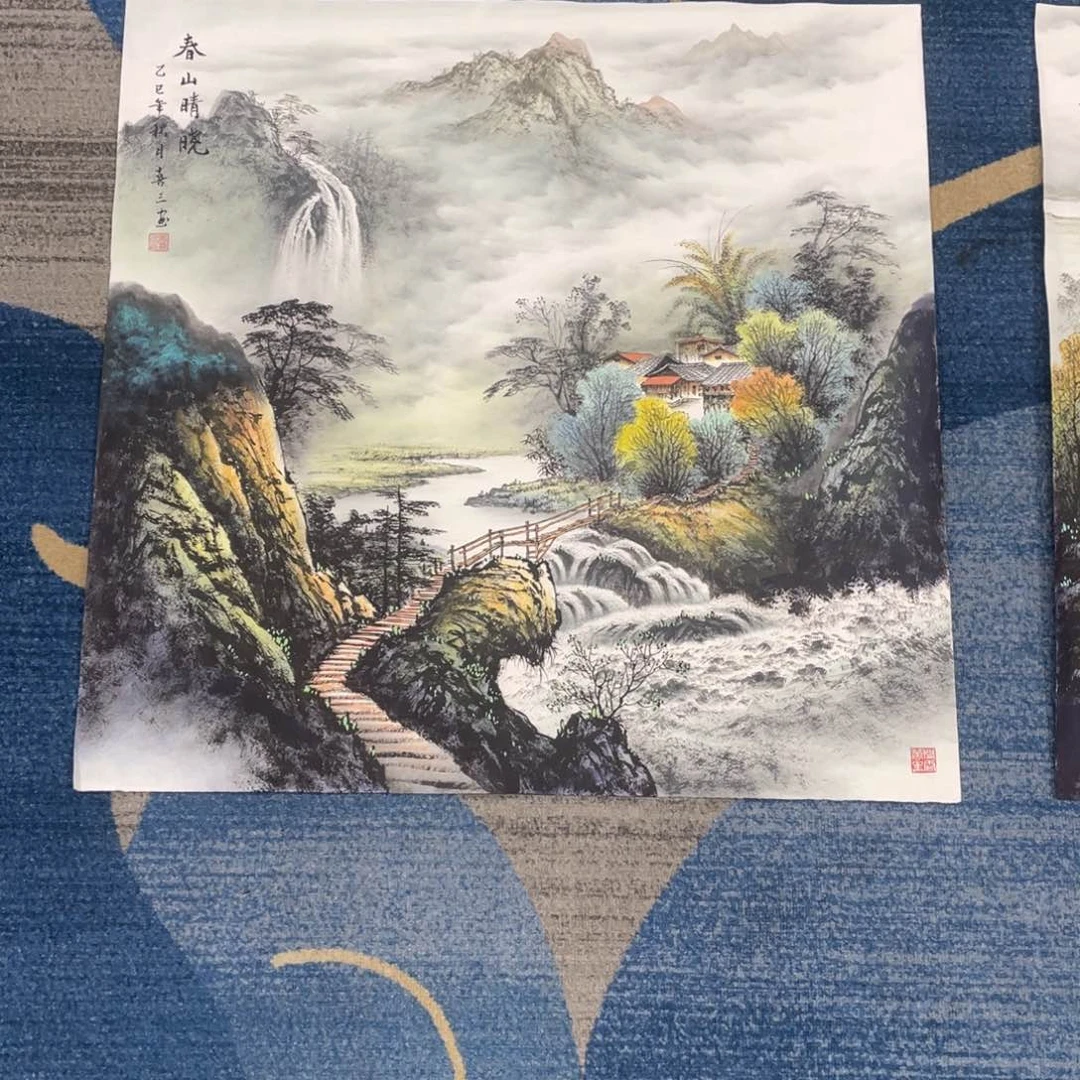 国画_****_绘画作品黄喜三画芯斗方