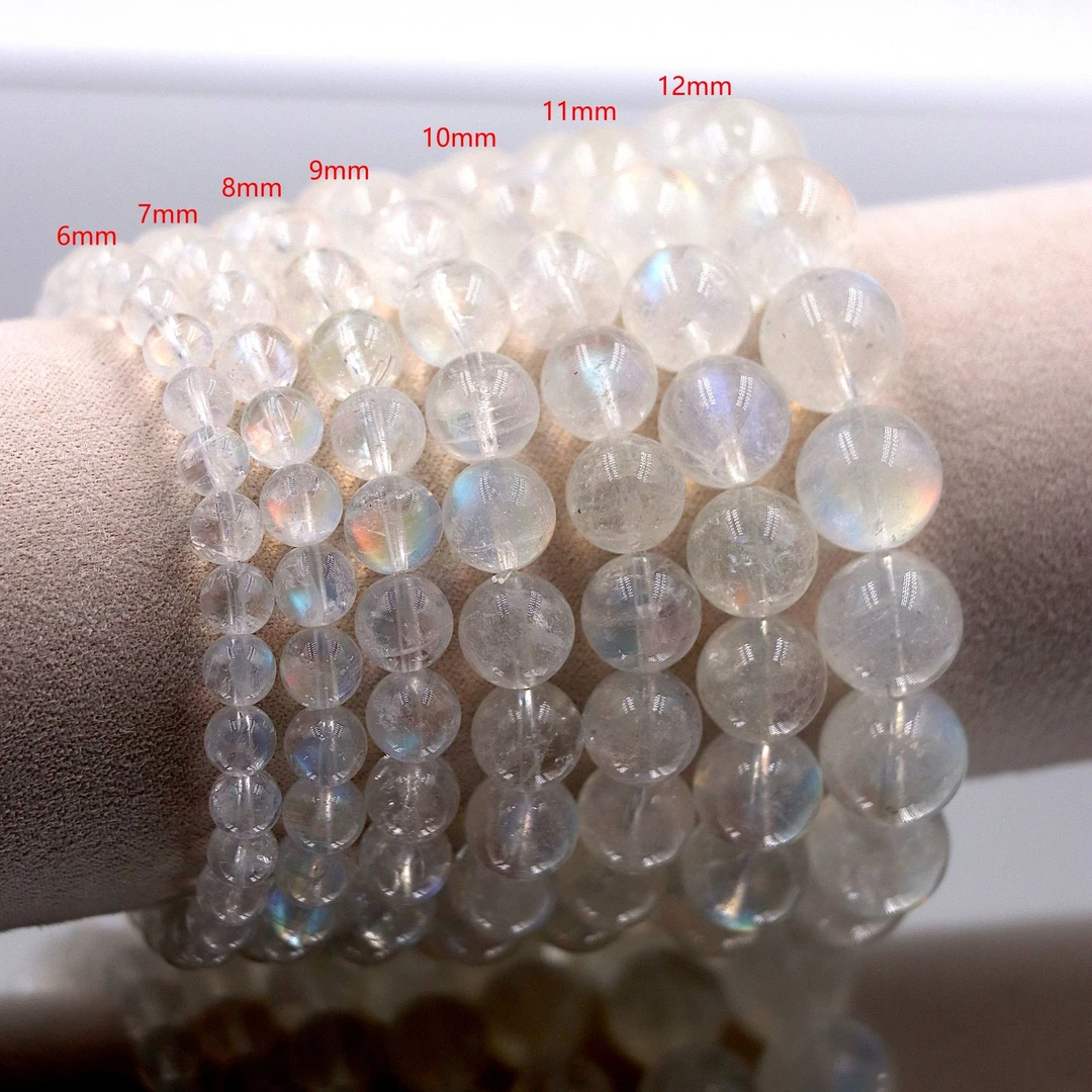 天然彩虹光晕马岛月光石手串D3185-尺寸可选-多样性发一