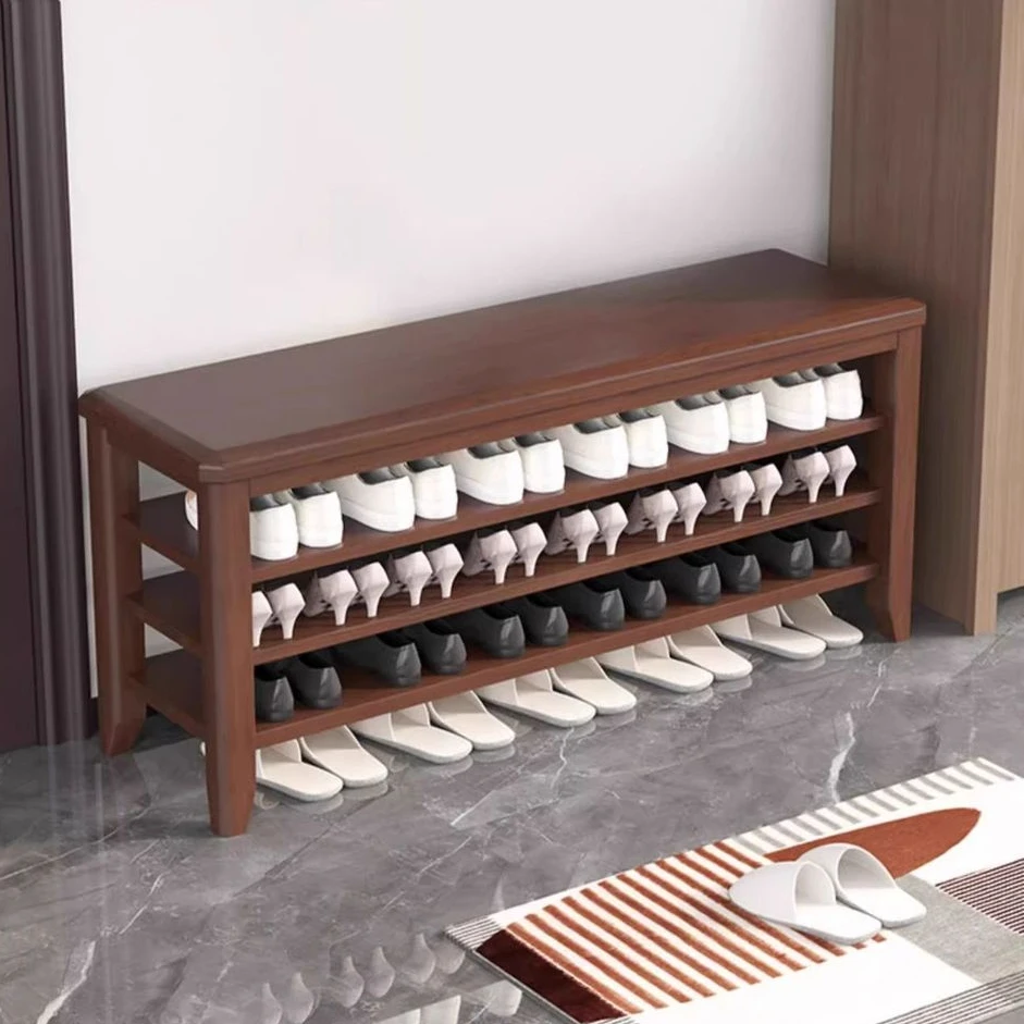 2024年最新款全实木换鞋凳家用门口入户可坐鞋柜鞋架免安装穿鞋凳