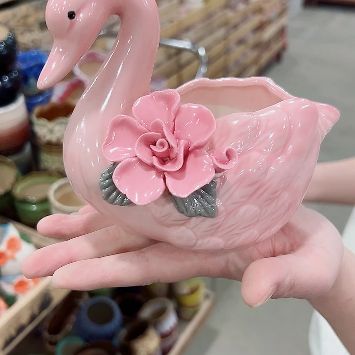 有孔.凑满10元发货多肉陶瓷花盆！