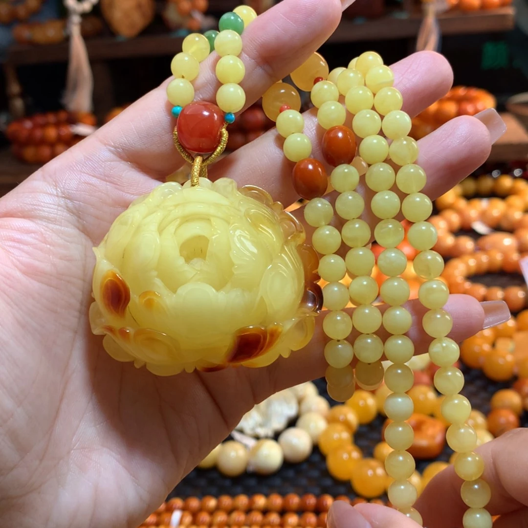 【闪购商品】蜜蜡吊坠(赠链)未镶嵌蜜蜡吊坠