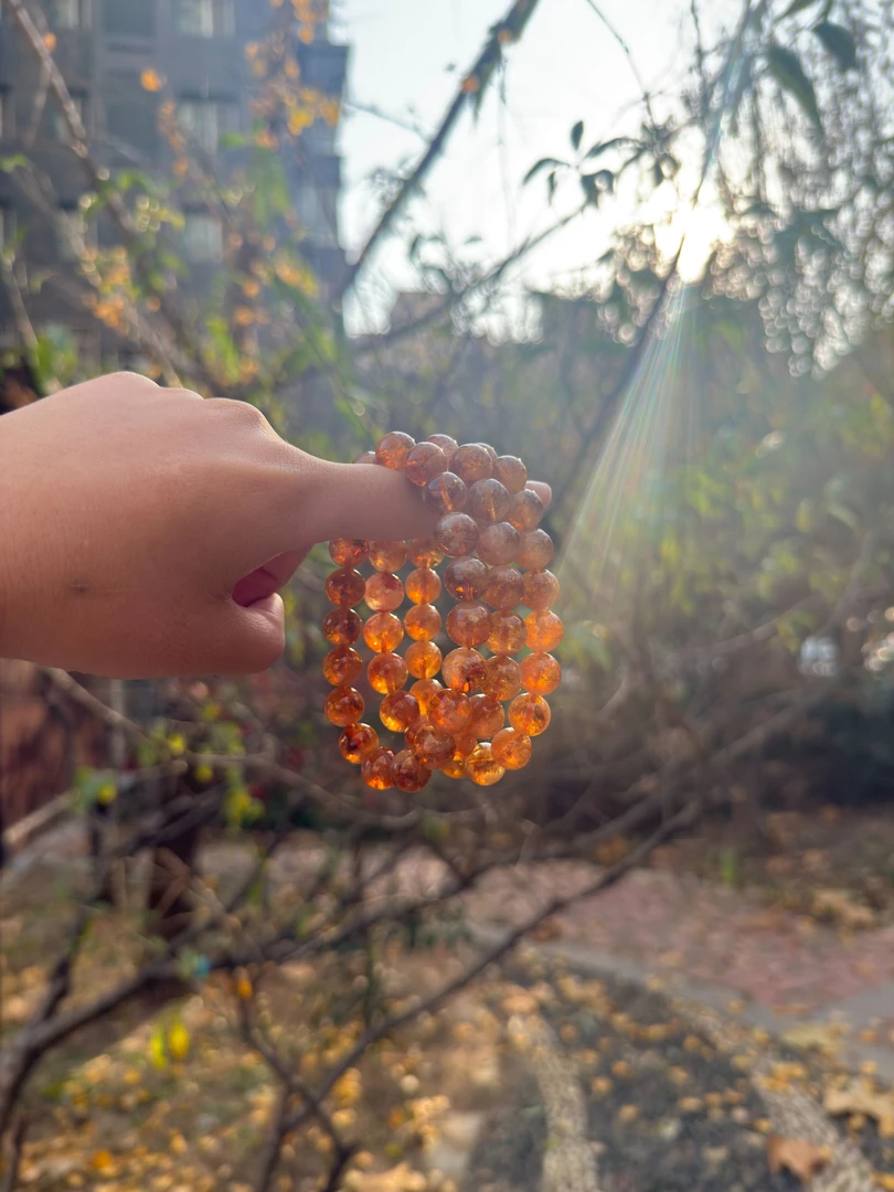 天然黄水晶手串黄塔晶手串-招米-多样性发其一C09