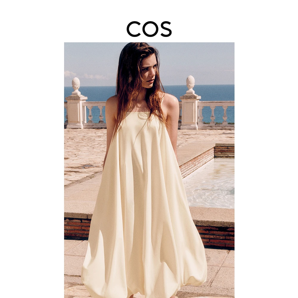 COS女装 休闲版型吊带花苞连衣裙出游穿搭2025夏季新品1282680003