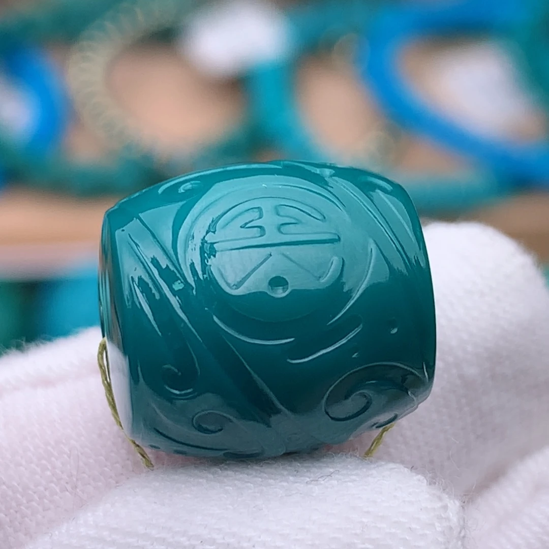 未镶嵌绿松石珠宝奇石13.7✖️14.9mm