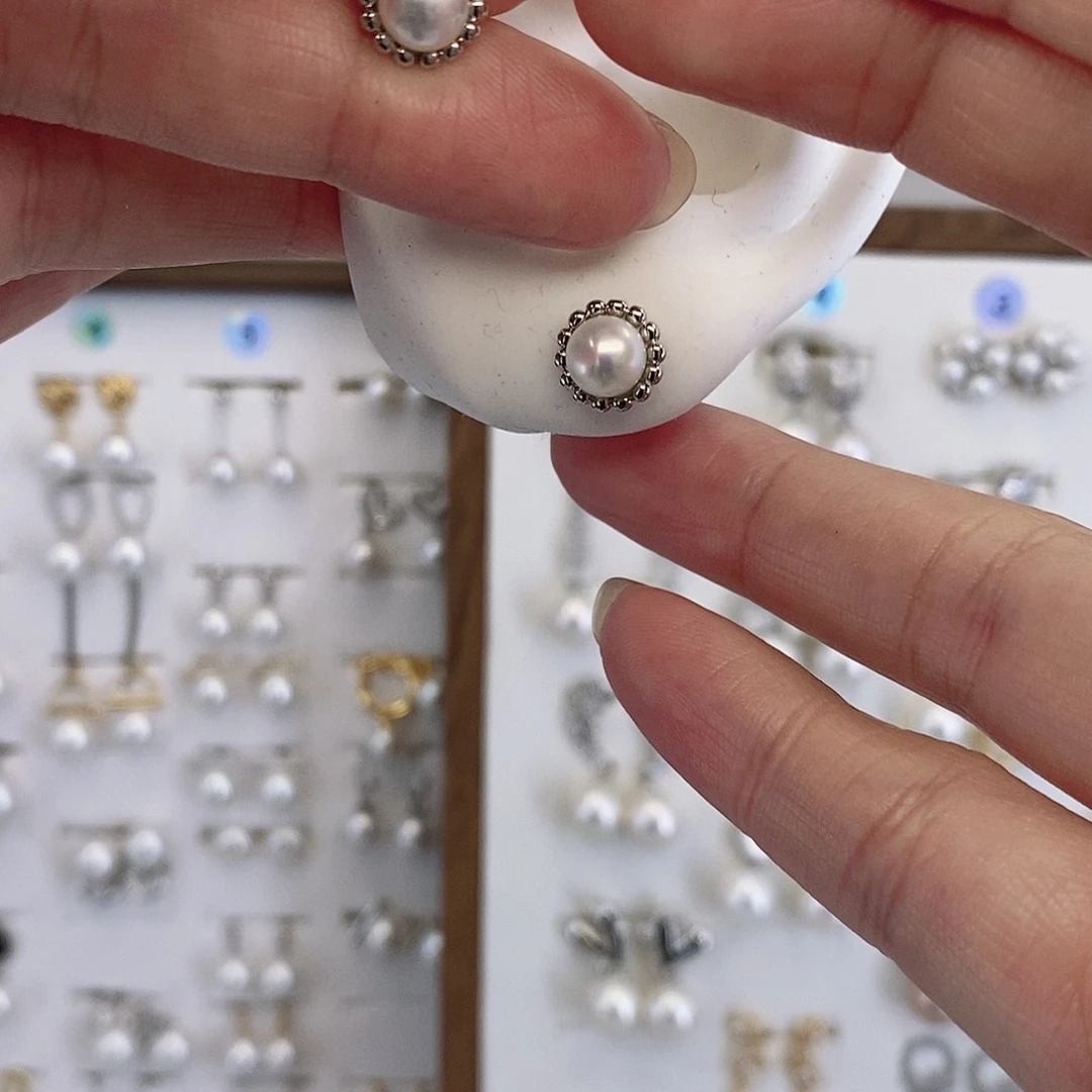 耳饰淡水珍珠合金