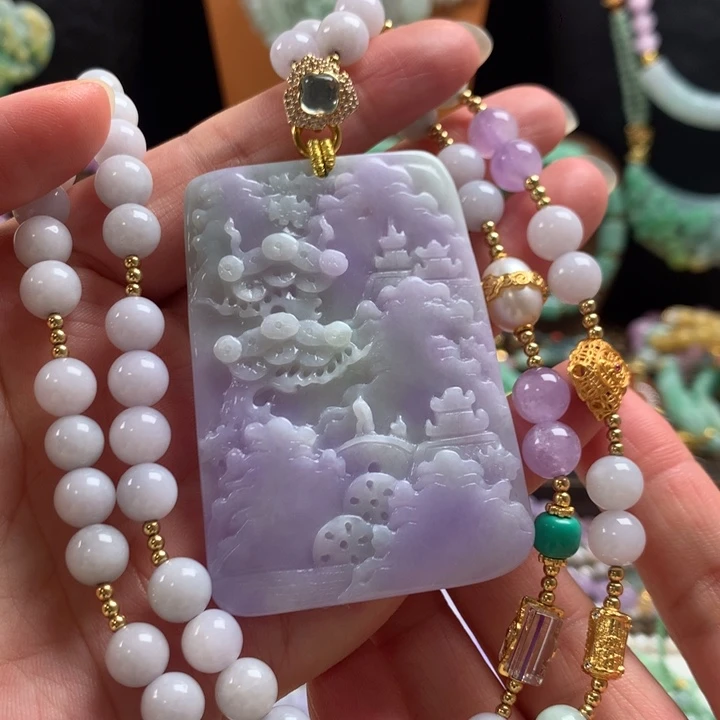 翡翠未镶嵌颈饰吊坠