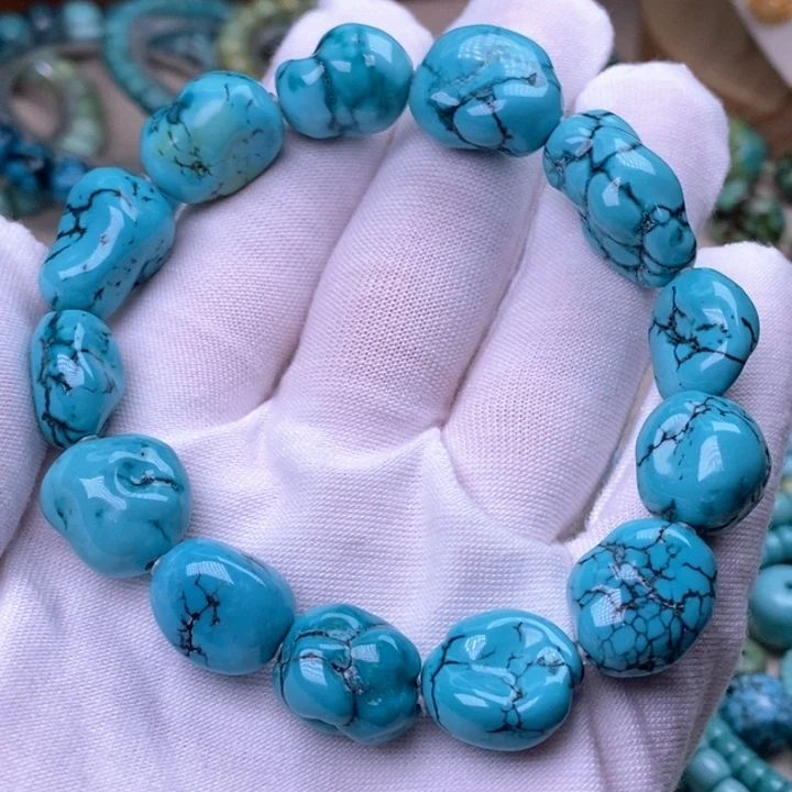 未镶嵌绿松石珠宝奇石13mm