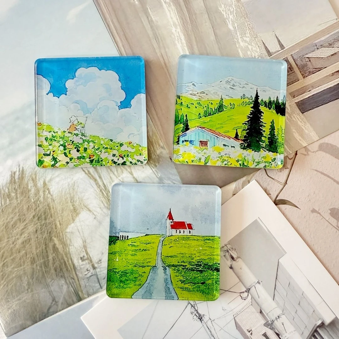 极简北欧风景冰箱贴磁吸ins风装饰贴创意家居装饰品送朋友礼物