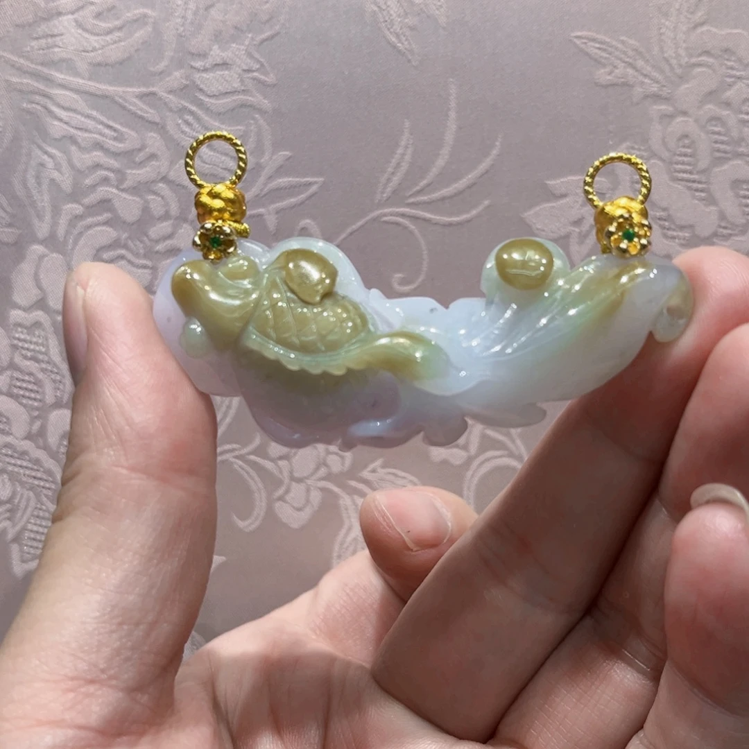 翡翠合金吊坠(赠链)国风