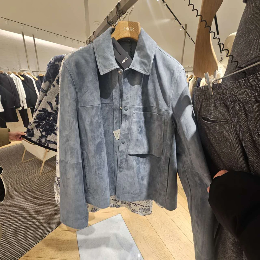 全新未使用 DIOR/迪奥 男士男款羊皮夹克外套