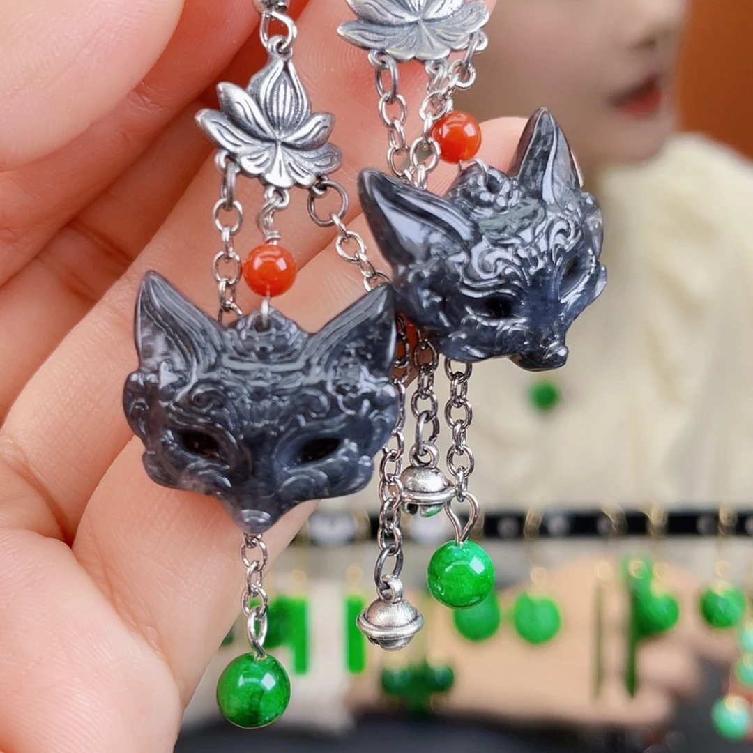 翡翠未镶嵌耳饰饰品