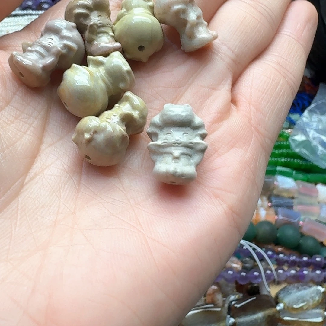 玛瑙/玉髓合金珠宝半成品一颗14x19m阿拉善